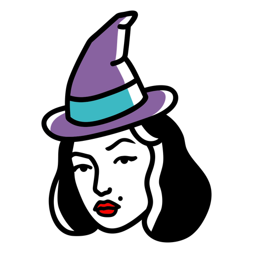 Witch young character  PNG Design