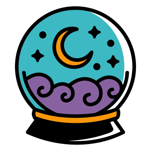 Witchcraft crystall ball PNG Design