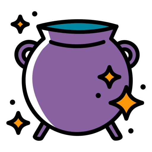 Magic cooking pot icon PNG Design