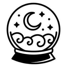 Kristallkugel des Mondes PNG-Design