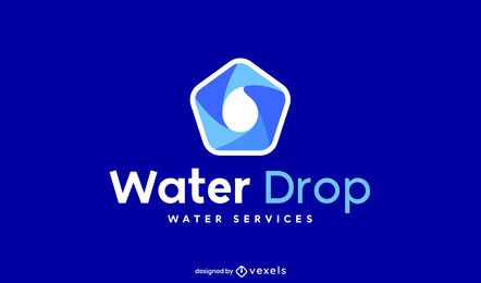 Water drop abstract shape logo template