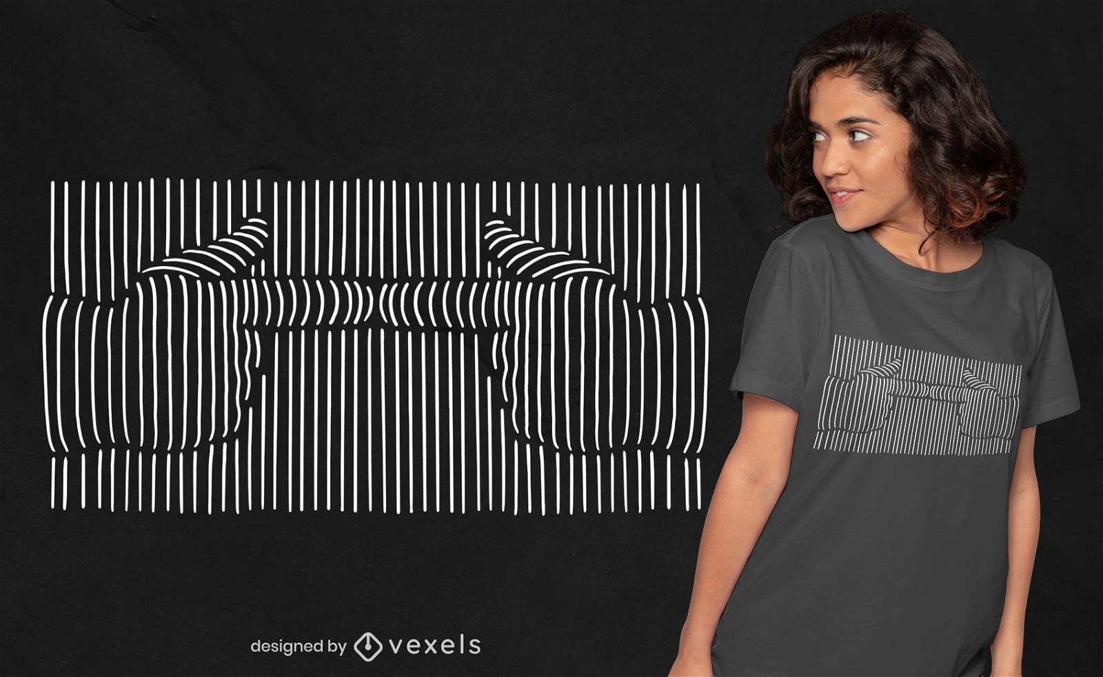Schüchterne Finger Emoji-Linien-Kunst-T-Shirt-Design