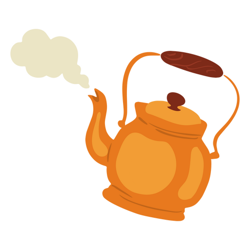 Winter cozy tea pot icon