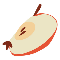 Winter gemütliches Stück Apfel-Symbol PNG-Design