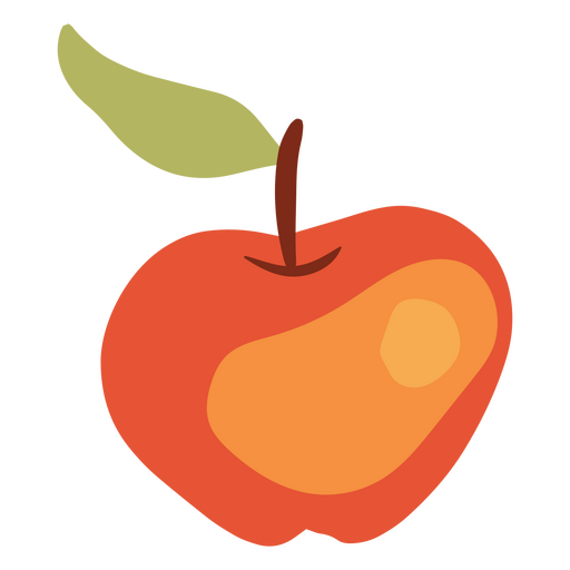 Icono de manzana acogedora de invierno Diseño PNG