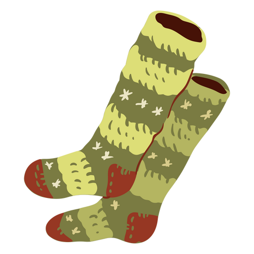 Icono de calcetines acogedores de invierno Diseño PNG