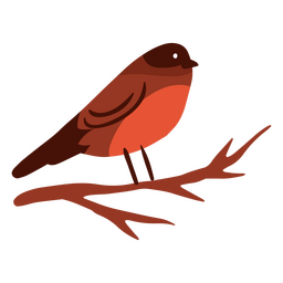 Wintergemütliche Vogelikone PNG-Design