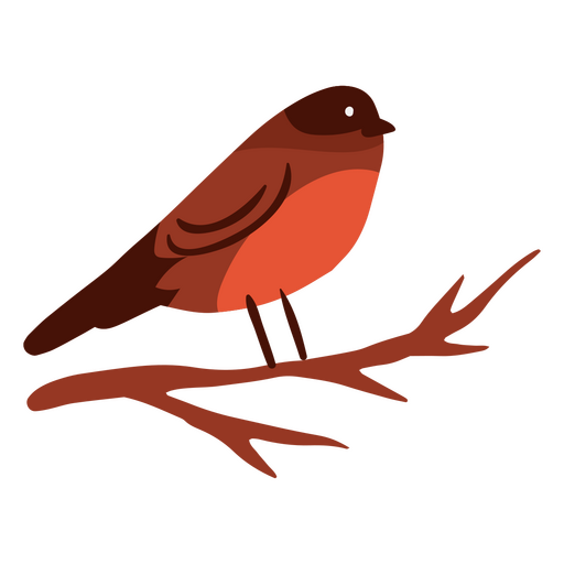 Winter cozy bird icon PNG Design