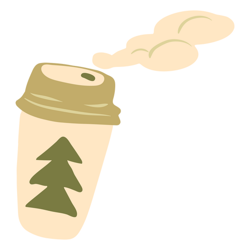 Winter cozy coffee cup icon