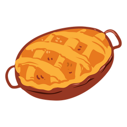 Wintergemütliche Tortenikone PNG-Design