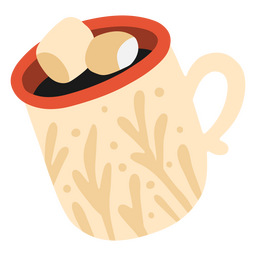 Ícone de caneca aconchegante de inverno Desenho PNG
