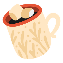 Winter cozy mug icon PNG Design