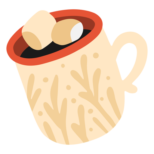 Winter cozy mug icon PNG Design