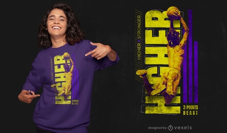 Diseño de camiseta psd de jugador de baloncesto