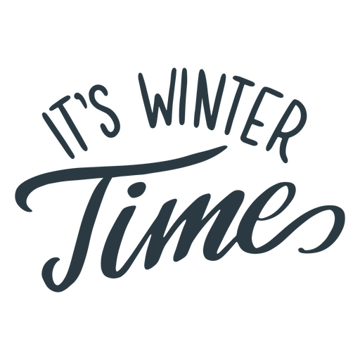 It's winter time quote lettering