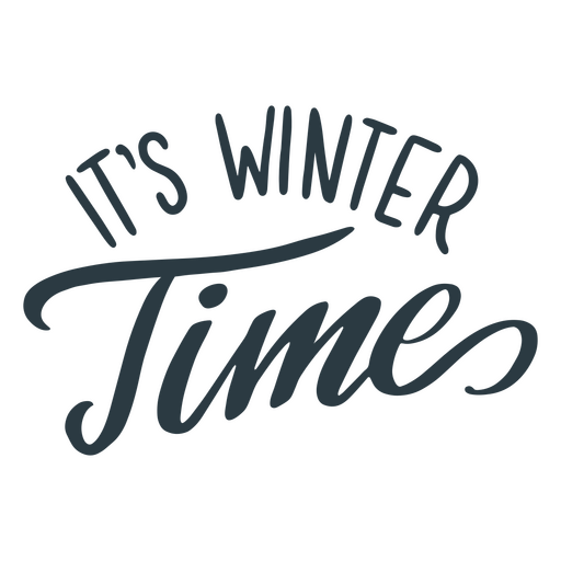 It's winter time quote lettering PNG Design