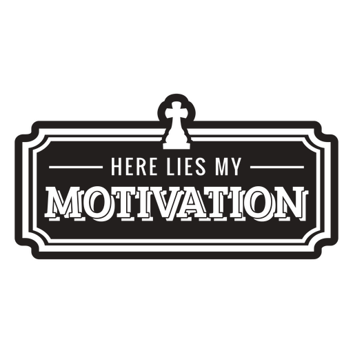 Here lies my motivation simple Halloween quote badge PNG Design