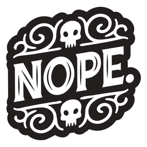 No, simple insignia de cita de Halloween Diseño PNG
