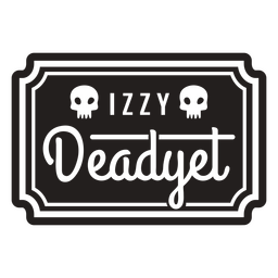 Dead yet gravestone simple Halloween quote badge PNG Design