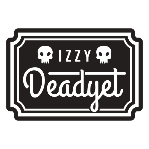 Dead yet gravestone simple Halloween quote badge PNG Design