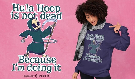 Diseño de camiseta grim reaper hula hoop