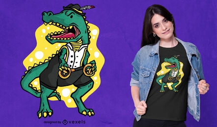 T-rex dinosaur oktoberfest t-shirt design