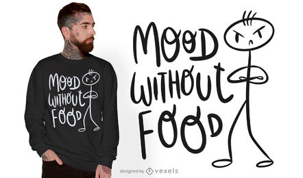Diseño de camiseta de doodle de figura de palo enojado