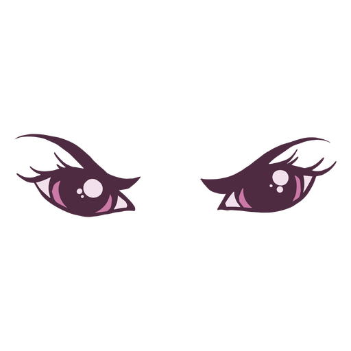 Ojos rosados enojados Diseño PNG