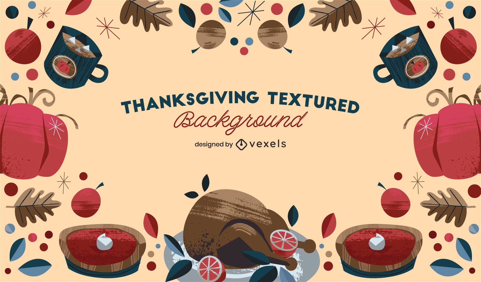 Thanksgiving-Dinner-Hintergrunddesign