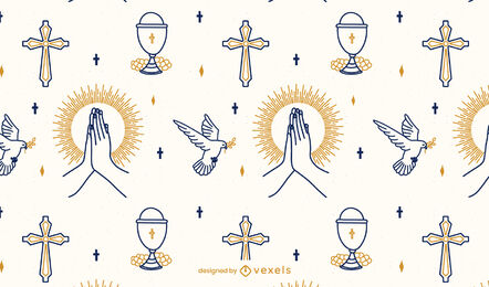 Religiöses Musterdesign der christlichen Gemeinschaft