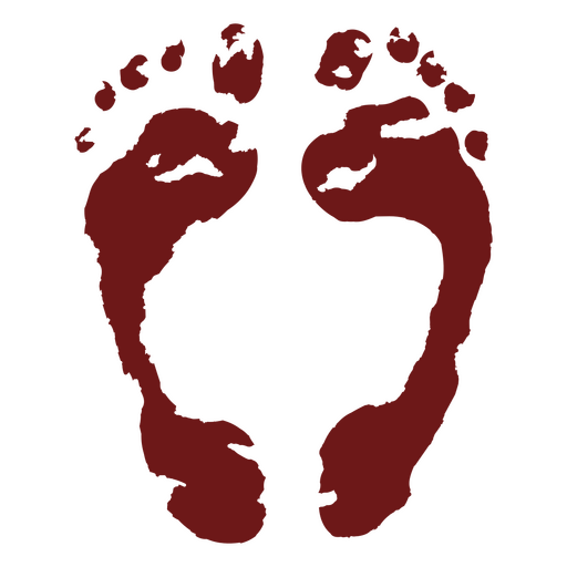 Bloody footprints PNG Design