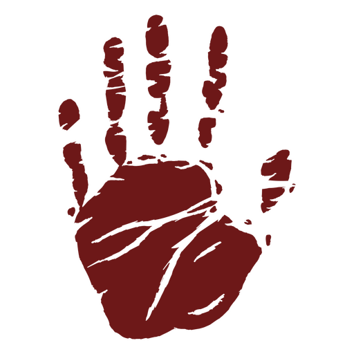 Marca de mão sangrenta assustadora Desenho PNG