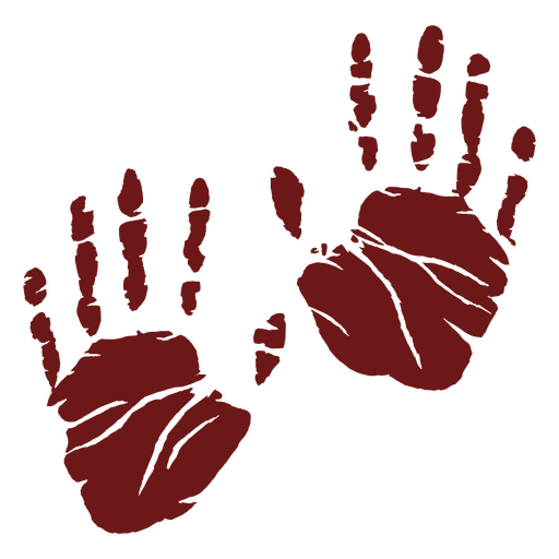 Two blood handprints PNG Design