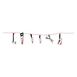 Facas sangrentas penduradas Desenho PNG