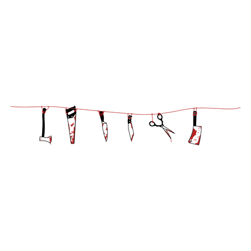 Hanged bloody knives PNG Design