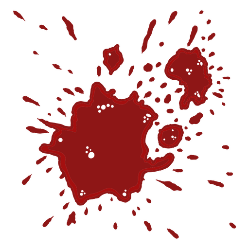 Realistic blood splatter stain PNG Design