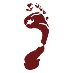 Realistic blood footprint PNG Design