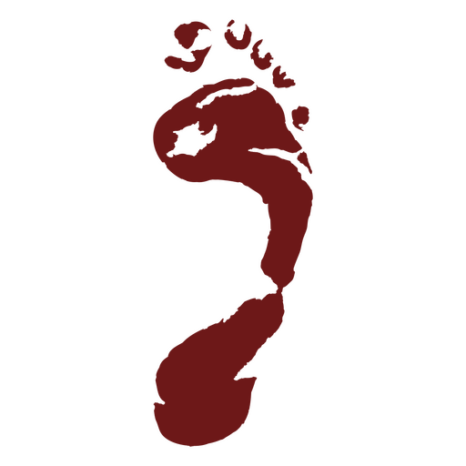 Realistic blood footprint PNG Design
