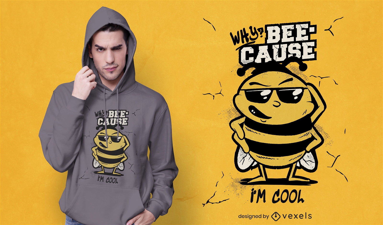 Design legal de t-shirt com citações de abelha