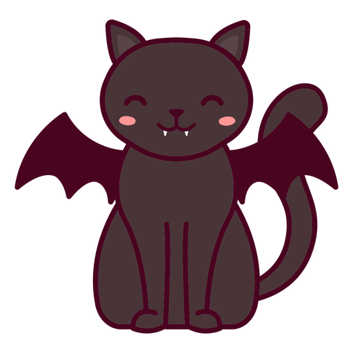 Design PNG E SVG De Kawaii Gato Plano Para Camisetas