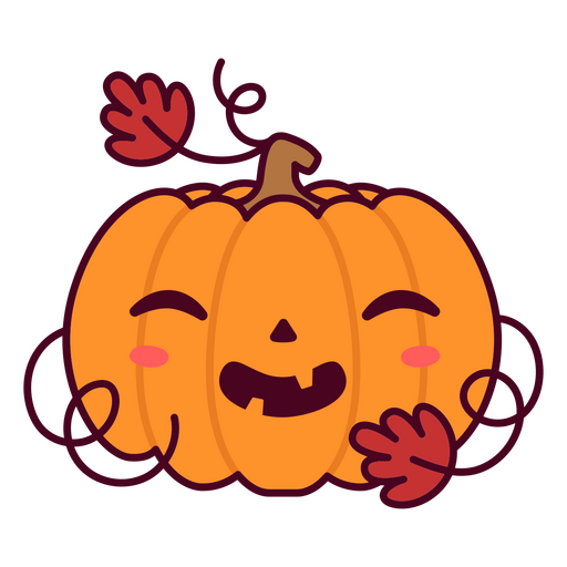 Kawaii Halloween sorrindo ab?bora Desenho PNG