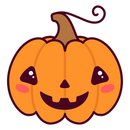 Kawaii Halloween cute pumpkin