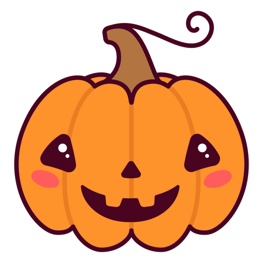 Kawaii abóbora fofa de Halloween