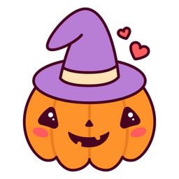 Simple Halloween Witch Kawaii Cartoon Drawing PNG & SVG Design For T-Shirts