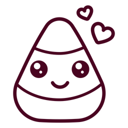 Süße Zuckermaisherzen PNG-Design