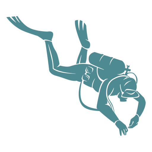 Scuba dive hobby people silhouette PNG Design
