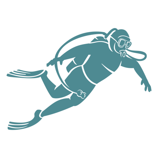 silhueta de homem de mergulho Desenho PNG