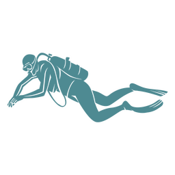 Scuba dive man water silhouette PNG Design