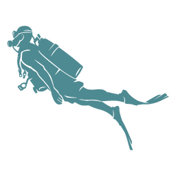 Scuba dive water activity silhouette PNG Design
