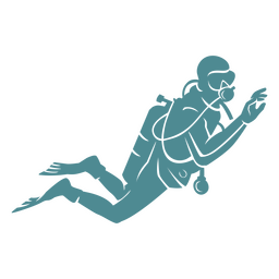 Scuba dive water activity people silhouette PNG Design